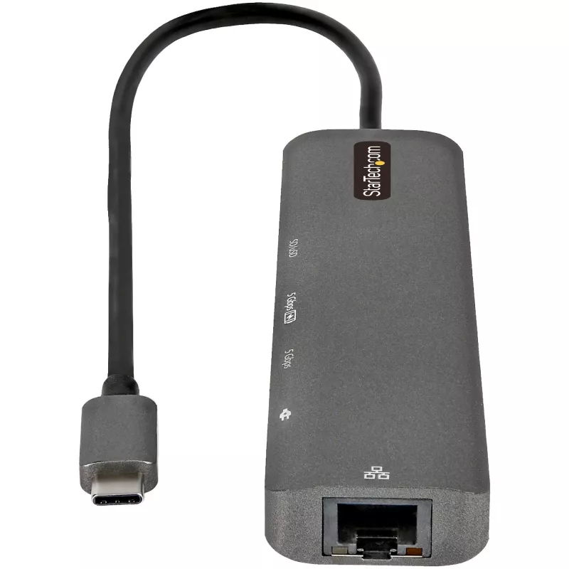 StarTech.com USB-C daugiafunkcis adapterių šakotuvas, USB-C į 4K 60Hz HDMI, Gigabit Ethernet ir 100W nešiojamojo kompiuterio įkrovimas, skirtas Macbook Pro / Air ir Windows