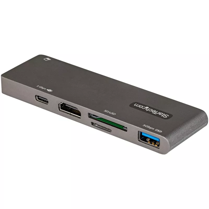 StarTech.com USB-C daugiafunkcis adapteris, skirtas MacBook Pro/Air – USB Type-C į 4K HDMI, 100 W maitinimo tiekimas, SD/MicroSD lizdas, 2 prievadų USB 3.0 šakotuvas – nešiojamas USB-C mini dokas