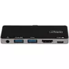 StarTech.com USB-C daugiafunkcis adapteris - USB-C į 4K 60Hz HDMI 2.0, 100W „Power Delivery“ praleidžiamasis įkrovimas, 3 prievadų USB 3.0 šakotuvas, garso - USB-C mini dokas - nešiojamas USB Type-C kelioninis dokas