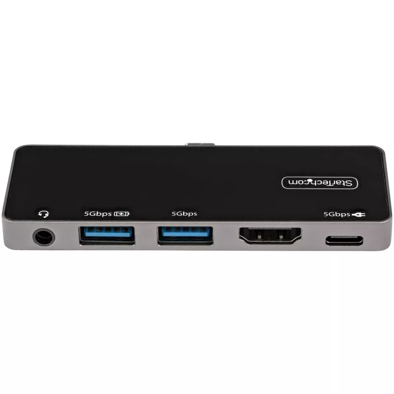 StarTech.com USB-C daugiafunkcis adapteris - USB-C į 4K 60Hz HDMI 2.0, 100W „Power Delivery“ praleidžiamasis įkrovimas, 3 prievadų USB 3.0 šakotuvas, garso - USB-C mini dokas - nešiojamas USB Type-C kelioninis dokas