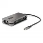 StarTech.com USB-C daugiafunkcis adapteris - 4K 60Hz HDMI/DP - 3 prievadų USB šakotuvas - 100 W maitinimo perdavimas - GbE - kelioninė mini prijungimo stotelė su įkrovimu - 1 pėdos/30 cm apvyniojamas kabelis