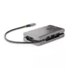 StarTech.com USB-C daugiafunkcis adapteris - 4K 60Hz HDMI/DP - 3 prievadų USB šakotuvas - 100 W maitinimo perdavimas - GbE - kelioninė mini prijungimo stotelė su įkrovimu - 1 pėdos/30 cm apvyniojamas kabelis