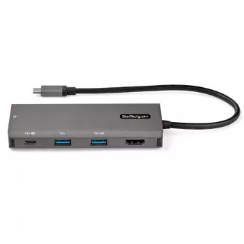 „StarTech.com“ USB-C daugiafunkcis adapteris – 10 Gb/s USB Type-C mini dokas su 4K 30 Hz HDMI, 100 W maitinimo perdavimu, 3 prievadų USB šakotuvu, GbE – USB 3.1/3.2 Gen 2 nešiojamojo kompiuterio dokas – 25 cm laidas
