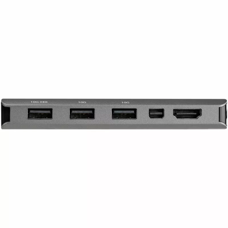 StarTech.com USB-C daugiafunkcis adapteris – USB-C į HDMI arba Mini DisplayPort 4K 60Hz, 100 W maitinimo perdavimas, 4 prievadų 10 Gbps USB šakotuvas – USB Type-C mini dokas – su 12 colių pritvirtintu laidu