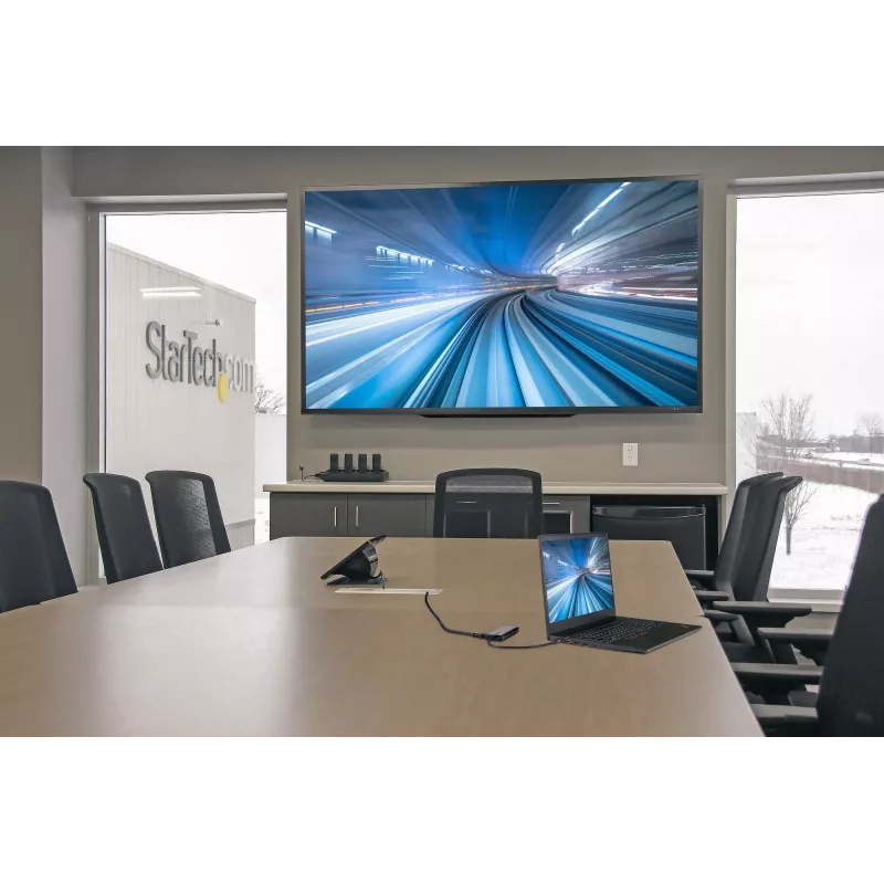 StarTech.com USB-C daugiafunkcis adapteris – USB-C į HDMI arba Mini DisplayPort 4K 60Hz, 100 W maitinimo perdavimas, 4 prievadų 10 Gbps USB šakotuvas – USB Type-C mini dokas – su 12 colių pritvirtintu laidu