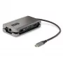StarTech.com USB-C daugiafunkcis adapteris - HDMI/VGA - 4K 60Hz - 3 prievadų USB šakotuvas - 100W maitinimo perdavimas - Gigabit Ethernet - Kelioninė mini prijungimo stotelė su įkrovimu - 1 pėdos/30 cm apvyniojamas laidas