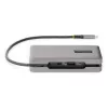 StarTech.com USB-C daugiafunkcis adapteris - HDMI/VGA - 4K 60Hz - 3 prievadų USB šakotuvas - 100W maitinimo perdavimas - Gigabit Ethernet - Kelioninė mini prijungimo stotelė su įkrovimu - 1 pėdos/30 cm apvyniojamas laidas