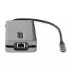 StarTech.com USB-C daugiafunkcis adapteris - HDMI/VGA - 4K 60Hz - 3 prievadų USB šakotuvas - 100W maitinimo perdavimas - Gigabit Ethernet - Kelioninė mini prijungimo stotelė su įkrovimu - 1 pėdos/30 cm apvyniojamas laidas