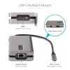 StarTech.com USB-C daugiafunkcis adapteris - HDMI/VGA - 4K 60Hz - 3 prievadų USB šakotuvas - 100W maitinimo perdavimas - Gigabit Ethernet - Kelioninė mini prijungimo stotelė su įkrovimu - 1 pėdos/30 cm apvyniojamas laidas