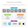 StarTech.com USB-C daugiafunkcis adapteris - HDMI/VGA - 4K 60Hz - 3 prievadų USB šakotuvas - 100W maitinimo perdavimas - Gigabit Ethernet - Kelioninė mini prijungimo stotelė su įkrovimu - 1 pėdos/30 cm apvyniojamas laidas