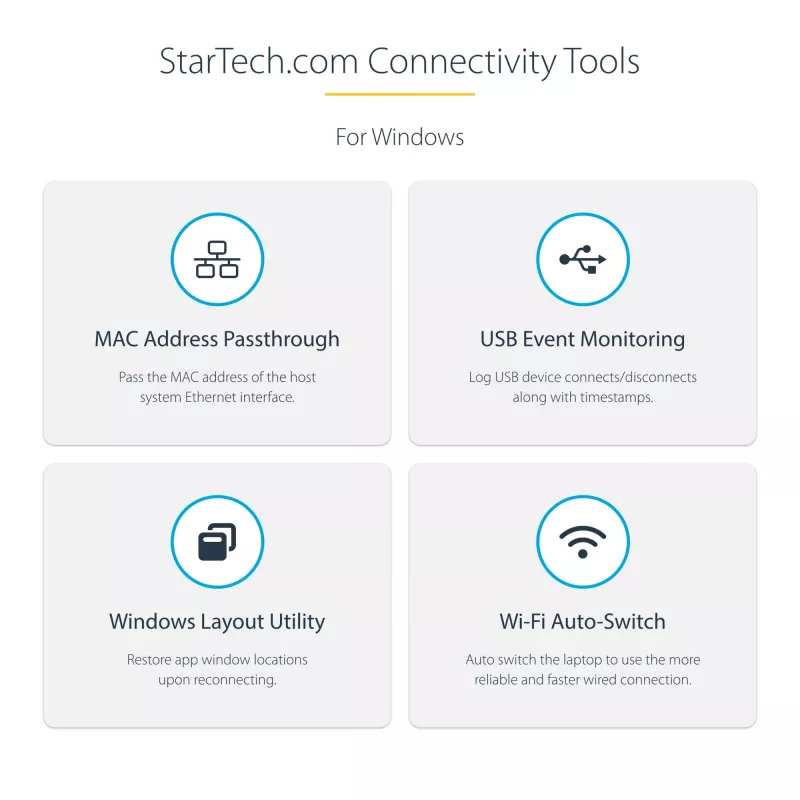 StarTech.com USB-C daugiafunkcis adapteris - HDMI/VGA - 4K 60Hz - 3 prievadų USB šakotuvas - 100W maitinimo perdavimas - Gigabit Ethernet - Kelioninė mini prijungimo stotelė su įkrovimu - 1 pėdos/30 cm apvyniojamas laidas