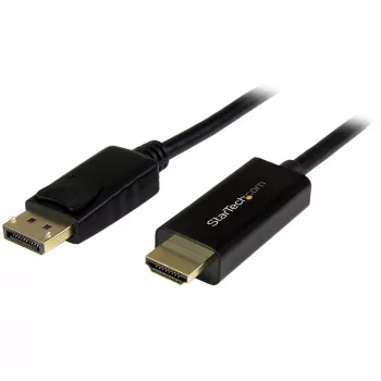 StarTech.com 6 pėdų (2 m) DisplayPort į HDMI kabelis – 4K 30 Hz – DisplayPort į HDMI adapterio kabelis – DP 1.2 į HDMI monitoriaus kabelio keitiklis – Užfiksuojanti DP jungtis – Pasyvus DP į HDMI laidas