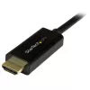 StarTech.com 6 pėdų (2 m) DisplayPort į HDMI kabelis – 4K 30 Hz – DisplayPort į HDMI adapterio kabelis – DP 1.2 į HDMI monitoriaus kabelio keitiklis – Užfiksuojanti DP jungtis – Pasyvus DP į HDMI laidas