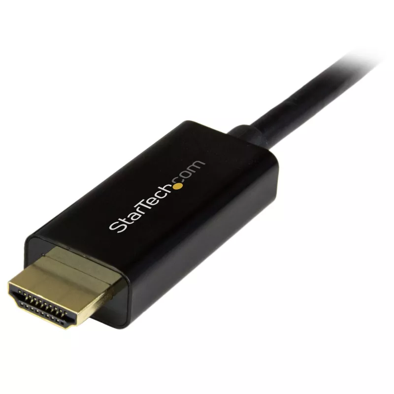 StarTech.com 6 pėdų (2 m) DisplayPort į HDMI kabelis – 4K 30 Hz – DisplayPort į HDMI adapterio kabelis – DP 1.2 į HDMI monitoriaus kabelio keitiklis – Užfiksuojanti DP jungtis – Pasyvus DP į HDMI laidas