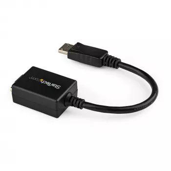 StarTech.com DisplayPort į VGA adapteris – aktyvus DP į VGA keitiklis – 1080p vaizdo įrašas – sertifikuota DisplayPort – DP/DP++ šaltinis į VGA monitoriaus kabelio adapterio dongle – užfiksuojanti DP jungtis