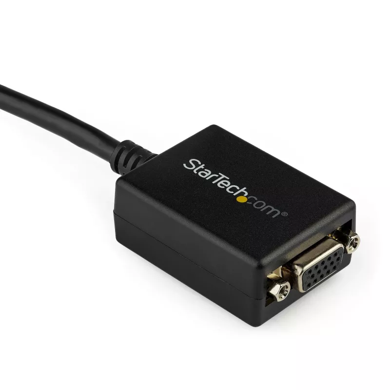 StarTech.com DisplayPort į VGA adapteris – aktyvus DP į VGA keitiklis – 1080p vaizdo įrašas – sertifikuota DisplayPort – DP/DP++ šaltinis į VGA monitoriaus kabelio adapterio dongle – užfiksuojanti DP jungtis