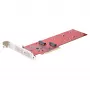 StarTech.com Dviejų M.2 PCIe SSD adapterio plokštė, PCIe x8 / x16 į dvi NVMe arba AHCI M.2 SSD, PCI Express 4.0, 7.8 GBps vienam diskui, reikalinga bifurkacija – suderinama su Windows/Linux