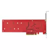 StarTech.com Dviejų M.2 PCIe SSD adapterio plokštė, PCIe x8 / x16 į dvi NVMe arba AHCI M.2 SSD, PCI Express 4.0, 7.8 GBps vienam diskui, reikalinga bifurkacija – suderinama su Windows/Linux