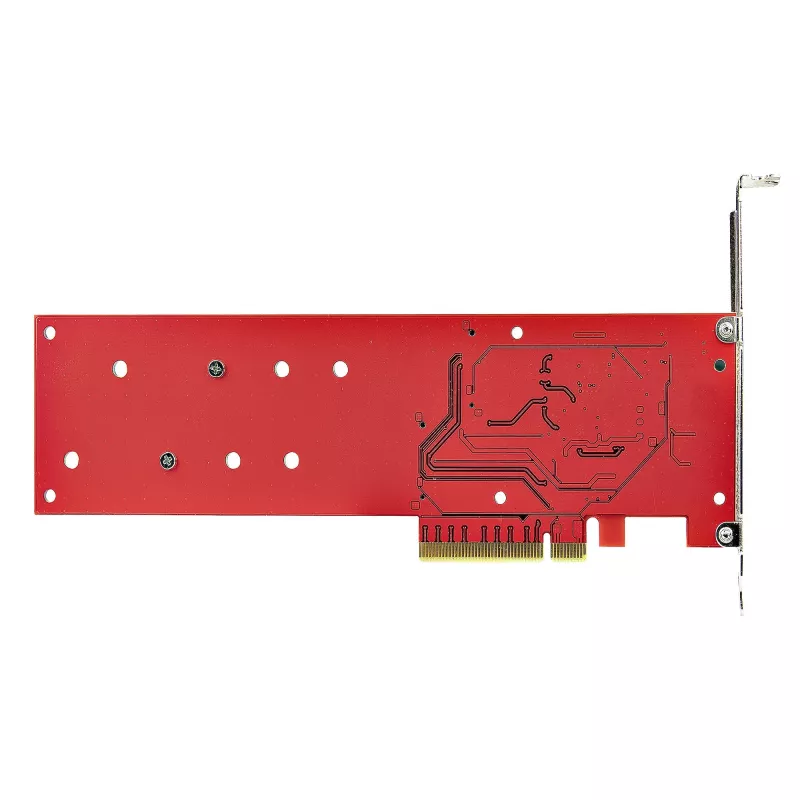 StarTech.com Dviejų M.2 PCIe SSD adapterio plokštė, PCIe x8 / x16 į dvi NVMe arba AHCI M.2 SSD, PCI Express 4.0, 7.8 GBps vienam diskui, reikalinga bifurkacija – suderinama su Windows/Linux