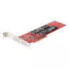 StarTech.com Dviejų M.2 PCIe SSD adapterio plokštė, PCIe x8 / x16 į dvi NVMe arba AHCI M.2 SSD, PCI Express 4.0, 7.8 GBps vienam diskui, reikalinga bifurkacija – suderinama su Windows/Linux