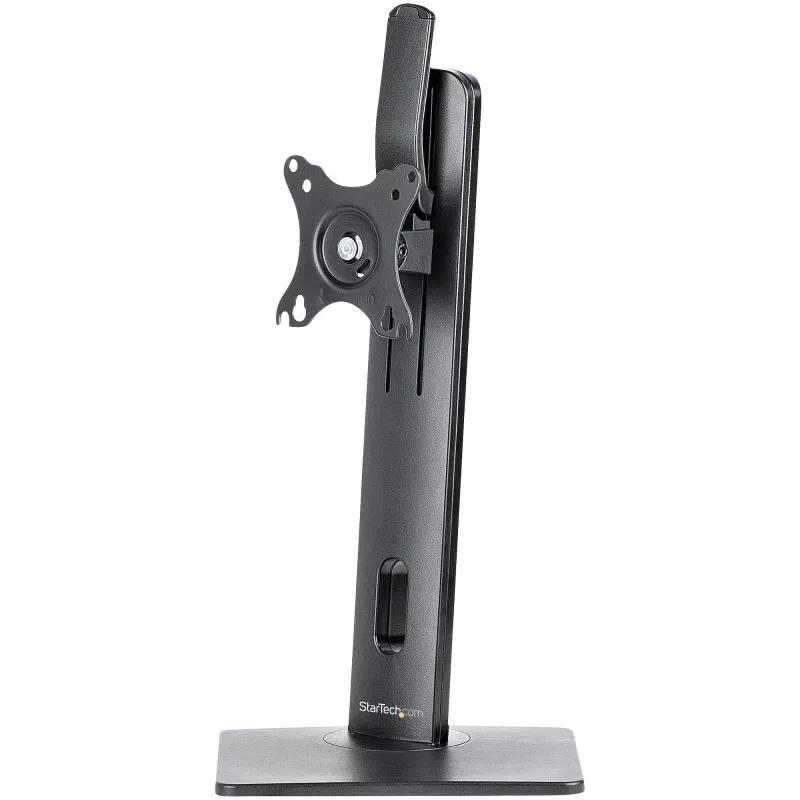 StarTech.com Laisvai Stovintis Viengubas Monitoriaus Laikiklis – Reguliuojamo Aukščio Monitoriaus Stovas – VESA Montuojamiems Ekranams iki 32 colių (15 svarų/7 kg) – Ergonomiškas Monitoriaus Stovas Staliniam Kompiuteriui – Pakreipimas/Pasukimas/Rotacija