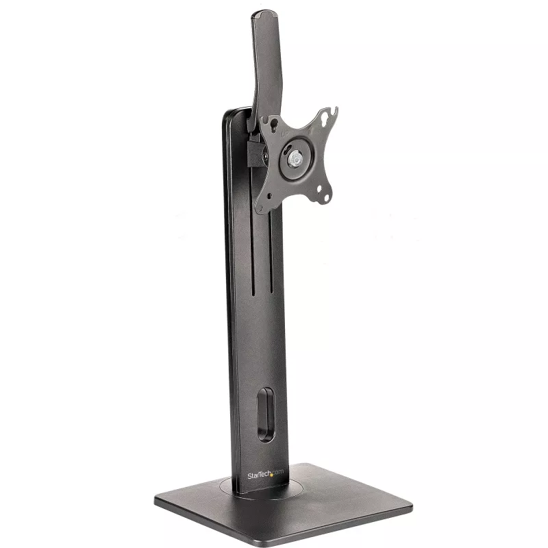 StarTech.com Laisvai Stovintis Viengubas Monitoriaus Laikiklis – Reguliuojamo Aukščio Monitoriaus Stovas – VESA Montuojamiems Ekranams iki 32 colių (15 svarų/7 kg) – Ergonomiškas Monitoriaus Stovas Staliniam Kompiuteriui – Pakreipimas/Pasukimas/Rotacija