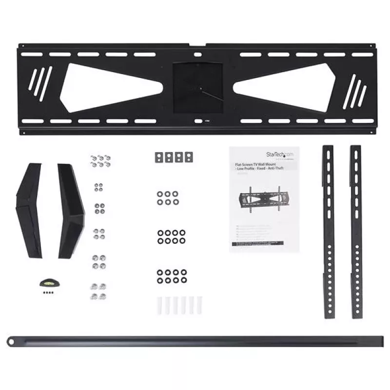 StarTech.com Žemo profilio televizoriaus sieninis laikiklis – fiksuotas, 94 cm (37 col.), 190,5 cm (75 col.), 300 x 200 mm, 800 x 400 mm, plastikas, plienas, juodas