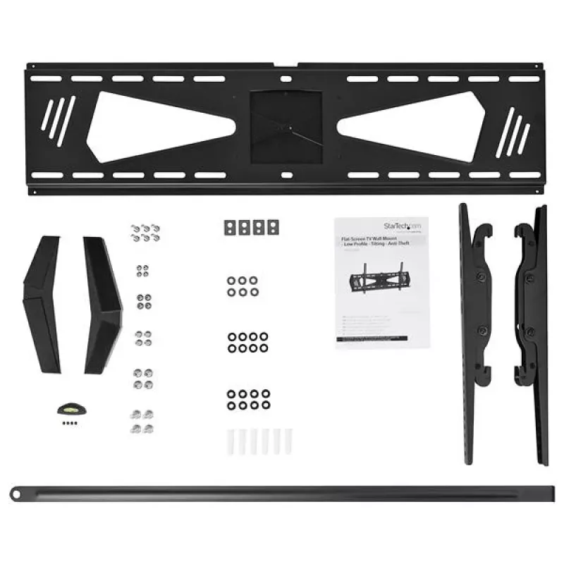 StarTech.com Žemo profilio TV sieninis laikiklis - pakreipiamas, 190,5 cm (75 coliai), 300 x 200 mm, 800 x 400 mm, -5 - 10°, Plienas, Juodas