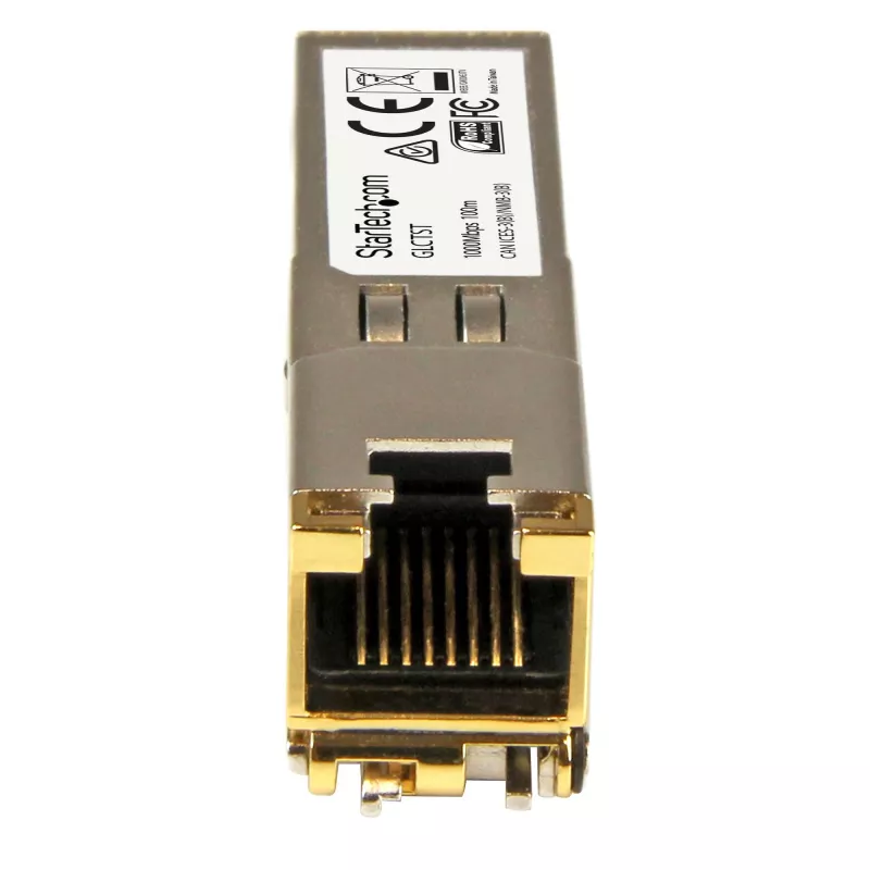StarTech.com Cisco GLC-T suderinamas SFP siųstuvo-imtuvo modulis - 1000BASE-T~Cisco GLC-T suderinamas SFP modulis - 1000BASE-T - SFP į RJ45 Cat6/Cat5e - 1GE Gigabit Ethernet SFP - RJ-45 100m - Cisco Firepower, ASR920, IE2000