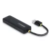 StarTech.com 4 prievadų USB-A šakotuvas, 5 Gbps, maitinamas per magistralę, mažas kelioninis mini USB šakotuvas, kelių prievadų USB 3.0 skirstytuvas, nešiojamasis USB šakotuvas, apsauga nuo viršsrovių (OCP)