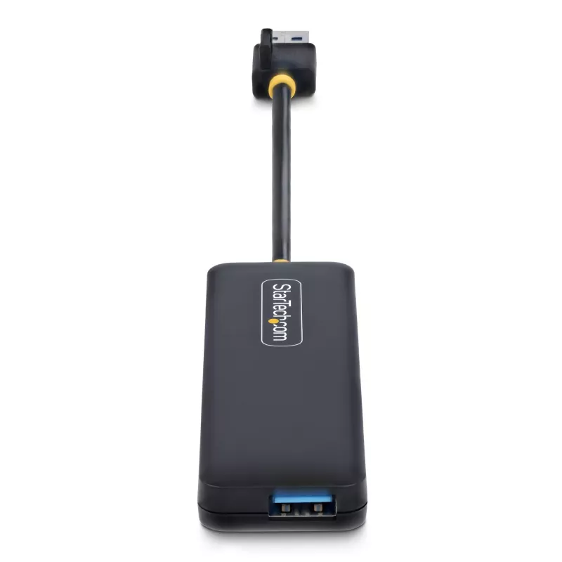 StarTech.com 4 prievadų USB-A šakotuvas, 5 Gbps, maitinamas per magistralę, mažas kelioninis mini USB šakotuvas, kelių prievadų USB 3.0 skirstytuvas, nešiojamasis USB šakotuvas, apsauga nuo viršsrovių (OCP)