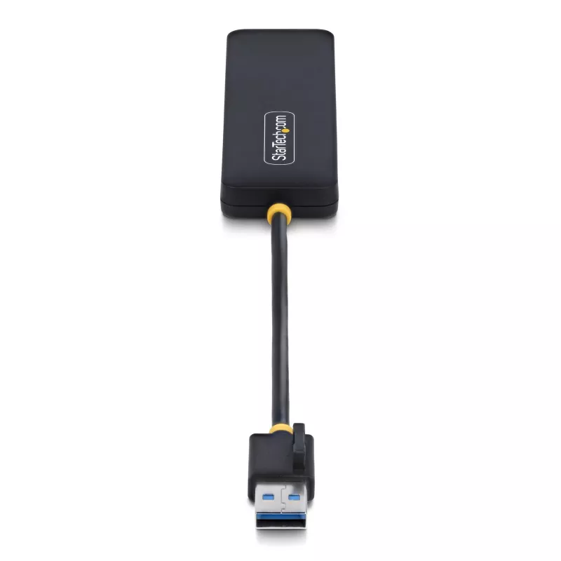 StarTech.com 4 prievadų USB-A šakotuvas, 5 Gbps, maitinamas per magistralę, mažas kelioninis mini USB šakotuvas, kelių prievadų USB 3.0 skirstytuvas, nešiojamasis USB šakotuvas, apsauga nuo viršsrovių (OCP)