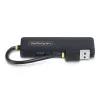 StarTech.com 4 prievadų USB-A šakotuvas, 5 Gbps, maitinamas per magistralę, mažas kelioninis mini USB šakotuvas, kelių prievadų USB 3.0 skirstytuvas, nešiojamasis USB šakotuvas, apsauga nuo viršsrovių (OCP)