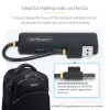 StarTech.com 4 prievadų USB-A šakotuvas, 5 Gbps, maitinamas per magistralę, mažas kelioninis mini USB šakotuvas, kelių prievadų USB 3.0 skirstytuvas, nešiojamasis USB šakotuvas, apsauga nuo viršsrovių (OCP)
