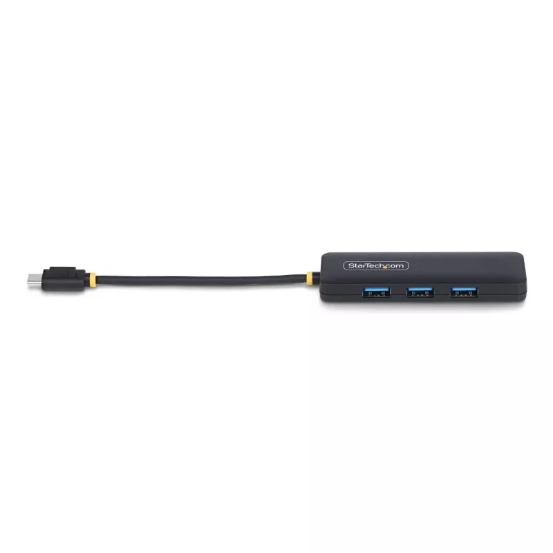 “StarTech.com” 4 prievadų USB-C šakotuvas, 5 Gb/s, USB-C į 4x USB-A, magistralės maitinamas, mažas kelioninis mini šakotuvas, kelių prievadų USB 3.0 skirstytuvas, nešiojamasis šakotuvas, apsauga nuo viršsrovių