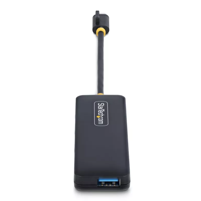 “StarTech.com” 4 prievadų USB-C šakotuvas, 5 Gb/s, USB-C į 4x USB-A, magistralės maitinamas, mažas kelioninis mini šakotuvas, kelių prievadų USB 3.0 skirstytuvas, nešiojamasis šakotuvas, apsauga nuo viršsrovių
