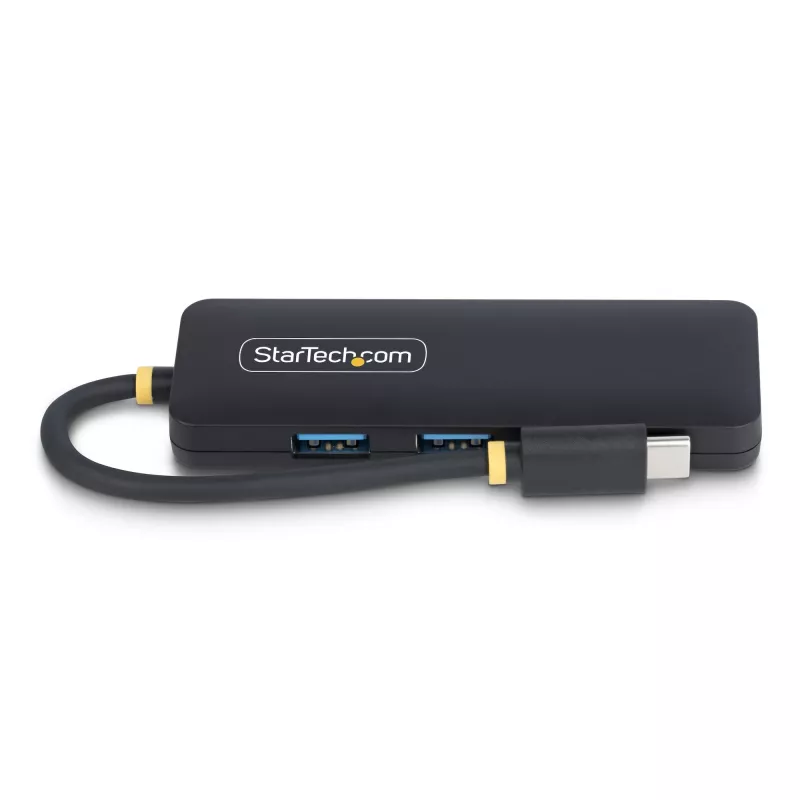 “StarTech.com” 4 prievadų USB-C šakotuvas, 5 Gb/s, USB-C į 4x USB-A, magistralės maitinamas, mažas kelioninis mini šakotuvas, kelių prievadų USB 3.0 skirstytuvas, nešiojamasis šakotuvas, apsauga nuo viršsrovių
