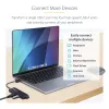 “StarTech.com” 4 prievadų USB-C šakotuvas, 5 Gb/s, USB-C į 4x USB-A, magistralės maitinamas, mažas kelioninis mini šakotuvas, kelių prievadų USB 3.0 skirstytuvas, nešiojamasis šakotuvas, apsauga nuo viršsrovių