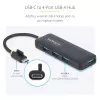 “StarTech.com” 4 prievadų USB-C šakotuvas, 5 Gb/s, USB-C į 4x USB-A, magistralės maitinamas, mažas kelioninis mini šakotuvas, kelių prievadų USB 3.0 skirstytuvas, nešiojamasis šakotuvas, apsauga nuo viršsrovių