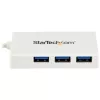 StarTech.com 4 prievadų USB C šakotuvas su 1x USB-C ir 3x USB-A prievadais (SuperSpeed 5 Gbps) - maitinamas per USB magistralę - nešiojamasis / nešiojamojo kompiuterio USB 3.0 adapteris-šakotuvas - USB 3.1 Gen 1 / USB 3.2 Gen 1 Type-C šakotuvas - baltas