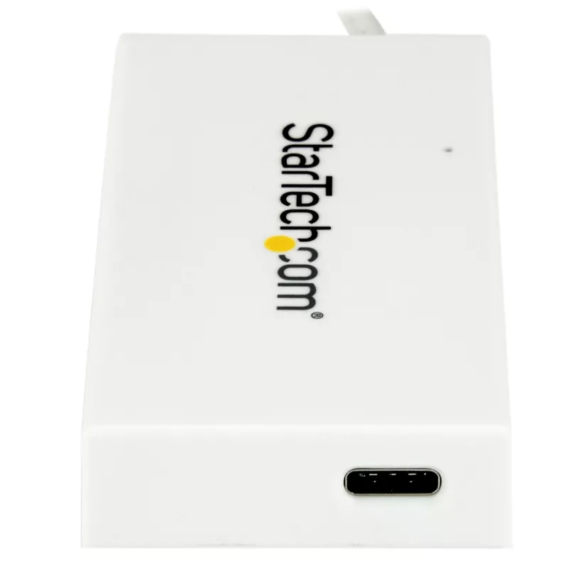 StarTech.com 4 prievadų USB C šakotuvas su 1x USB-C ir 3x USB-A prievadais (SuperSpeed 5 Gbps) - maitinamas per USB magistralę - nešiojamasis / nešiojamojo kompiuterio USB 3.0 adapteris-šakotuvas - USB 3.1 Gen 1 / USB 3.2 Gen 1 Type-C šakotuvas - baltas