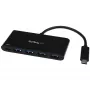 StarTech.com 4 prievadų USB-C šakotuvas su 4 USB Type-A prievadais (USB 3.0 SuperSpeed 5 Gbps) – 60 W maitinimo perdavimo įkrovimas – USB 3.1 Gen 1/USB 3.2 Gen 1 nešiojamojo kompiuterio šakotuvo adapteris – MacBook, Dell