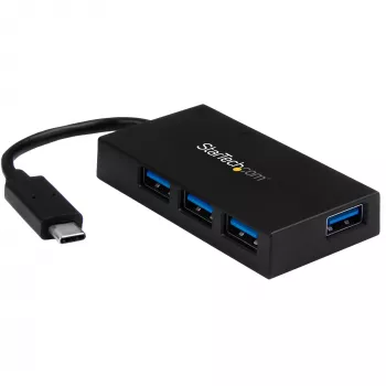 StarTech.com 4 prievadų USB C šakotuvas – USB Type-C šakotuvas su 4x USB-A prievadais (USB 3.0/3.1 Gen 1 SuperSpeed 5 Gbps) – USB magistralės arba savaiminio maitinimo – nešiojamas USB-C į USB-A BC 1.2 įkrovimo šakotuvas su maitinimo adapteriu~4 prievadų USB C šakotuvas – USB Type-C šakotuvas su 4x USB-A prievadais USB 3.0 šakotuvas (5 Gbps) – USB magistralės arba savaiminio maitinimo –…