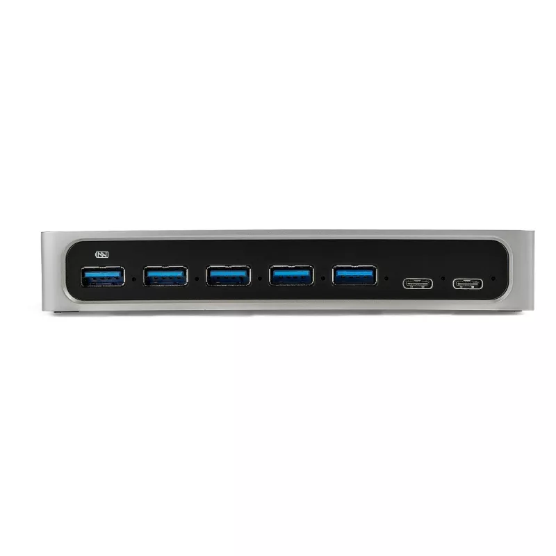 StarTech.com 7 prievadų USB C šakotuvas su greito įkrovimo prievadu – USB-C į 5x USB-A, 2x USB-C (USB 3.0 SuperSpeed 5 Gbps) – maitinamas iš tinklo USB 3.2 Gen 1 Type-C šakotuvas su maitinimo adapteriu – staliniam / nešiojamam kompiuteriui