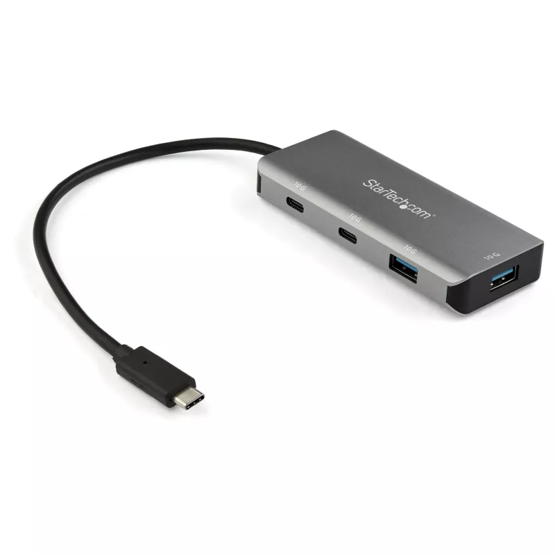 StarTech.com 4 prievadų USB C šakotuvas su 2x USB A ir 2x USB C – SuperSpeed 10Gbps USB Type-C 3.1/3.2 Gen 2 šakotuvas – maitinamas per USB magistralę – nešiojamas USB-C prie USB adapterio šakotuvas – aliuminis – 25 cm (9,8 col.) laidas~4 prievadų USB C šakotuvas su 2x USB A ir 2x USB C – SuperSpeed 10Gbps USB Type-C 3.2 Gen 2 šakotuvas – maitinamas per USB magistralę – nešiojamas USB-C prie USB…