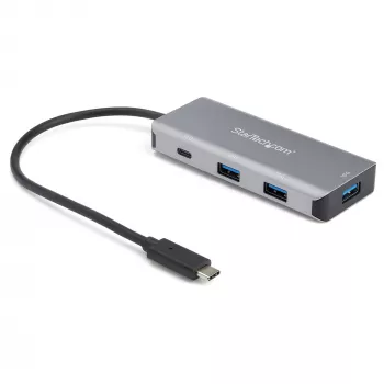 StarTech.com 4 prievadų USB C šakotuvas su 3x USB A ir 1x USB C - SuperSpeed 10Gbps USB Type-C 3.1/3.2 Gen 2 šakotuvas - maitinamas per USB magistralę - kompaktiškas USB-C į USB adapterio šakotuvas - nešiojamasis / nešiojamojo kompiuterio šakotuvas - aliuminis