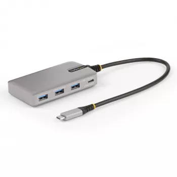 StarTech.com 4 prievadų USB-C šakotuvas su USB-C DP alt. režimo vaizdo išvestimi 4K 60Hz - 3x USB-A, 1x USB Type-C, 100W maitinimo tiekimas, USB 3.2 10Gbps, 30 cm laidas, nešiojamas USB šakotuvas