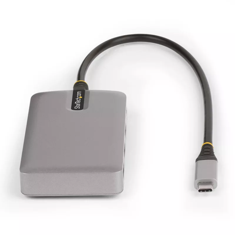 StarTech.com 4 prievadų USB-C šakotuvas su USB-C DP alt. režimo vaizdo išvestimi 4K 60Hz - 3x USB-A, 1x USB Type-C, 100W maitinimo tiekimas, USB 3.2 10Gbps, 30 cm laidas, nešiojamas USB šakotuvas