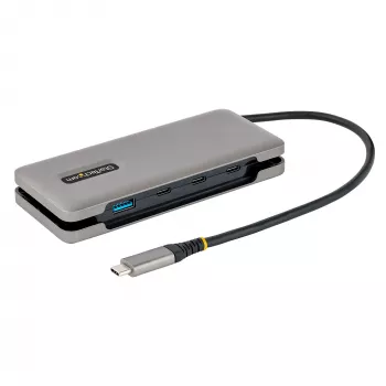 StarTech.com 4 prievadų USB-C šakotuvas - 1x USB-A ir 3x USB-C prievadai - USB 3.2 Gen 2 (10 Gbps) - maitinamas per magistralę - USB Type C šakotuvas su 12,6 col. / 32 cm apvyniojamu kabeliu - nešiojamasis USB-C į USB-A šakotuvas