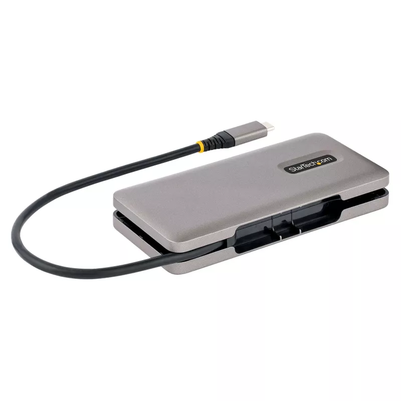 StarTech.com 4 prievadų USB-C šakotuvas - 1x USB-A ir 3x USB-C prievadai - USB 3.2 Gen 2 (10 Gbps) - maitinamas per magistralę - USB Type C šakotuvas su 12,6 col. / 32 cm apvyniojamu kabeliu - nešiojamasis USB-C į USB-A šakotuvas